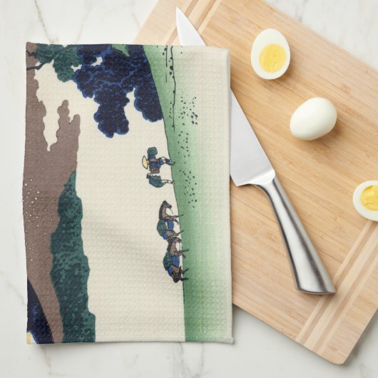 Landschap Cool oriental japanese Hokusai Fuji Uitz Theedoek (Quarter Fold)