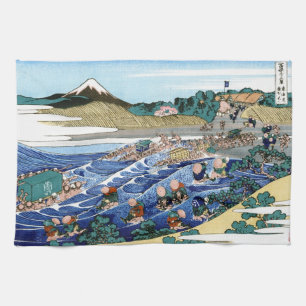 Landschap Cool oriental japanese Hokusai Fuji Uitz Theedoek