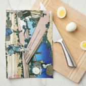 Landschap Cool oriental japanese Hokusai Fuji Uitz Theedoek (Quarter Fold)