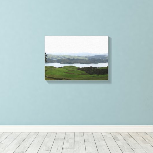 Landschap Coromandel Peninsula Nieuw-Zeeland Canvas Afdruk (Insitu (Houten vloer))
