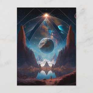 Landschap Cosmic Fantasy Briefkaart