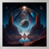 Landschap Cosmic Fantasy Poster (Voorkant)