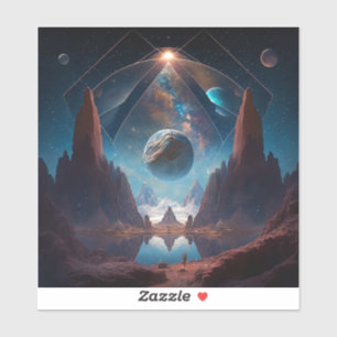 Landschap Cosmic Fantasy Sticker