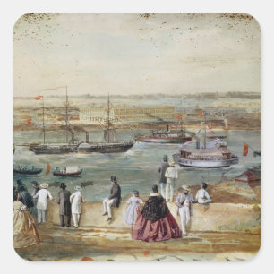 Landschap Cuba Vierkante Sticker
