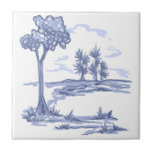 Landschap Delftware Tegeltje (Voorkant)