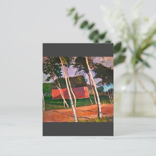 Landschap door Paula Modersohn-Becker Briefkaart (Staand voorkant)