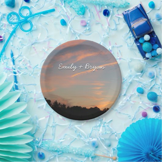 Landschap Elkridge Sunset Maryland Papieren Bordje (Feest)