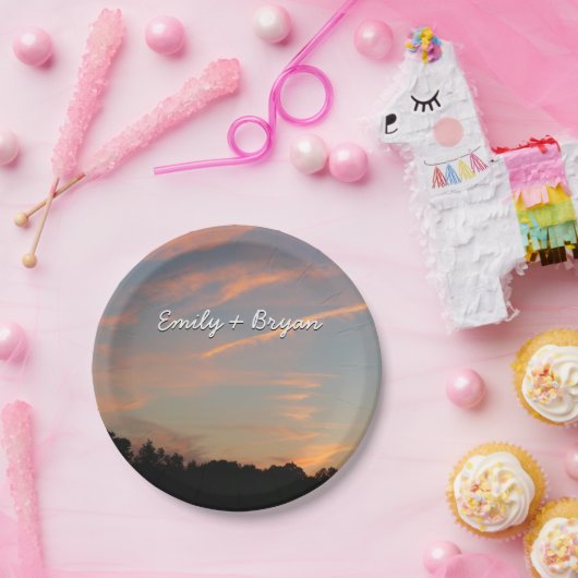 Landschap Elkridge Sunset Maryland Papieren Bordje (Feest)