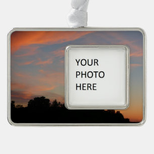 Landschap Elkridge Sunset Maryland Verzilverd Kader Ornament