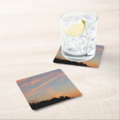 Landschap Elkridge Sunset Maryland Vierkante Kartonnen Onderzetter (Insitu)