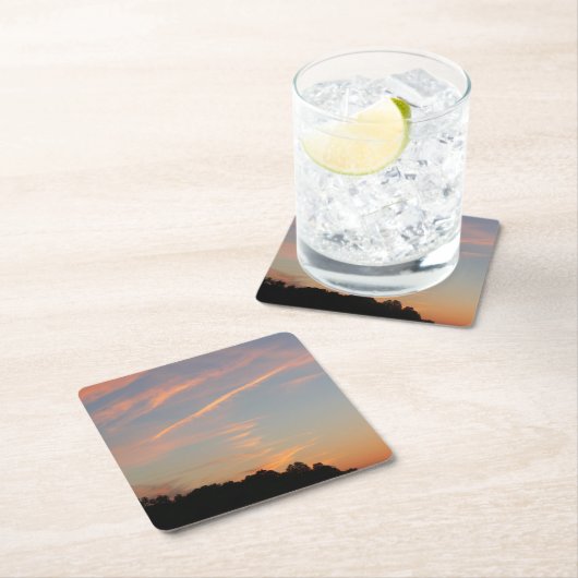 Landschap Elkridge Sunset Maryland Vierkante Kartonnen Onderzetter (Insitu)