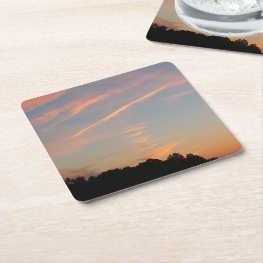 Landschap Elkridge Sunset Maryland Vierkante Kartonnen Onderzetter (Schuin)