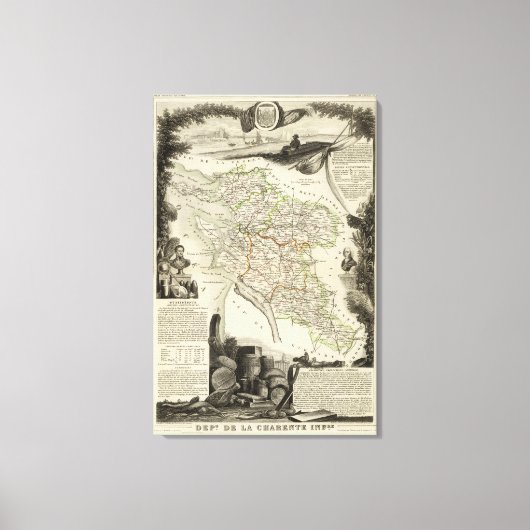 Landschap en bossen canvas afdruk (Voorkant)