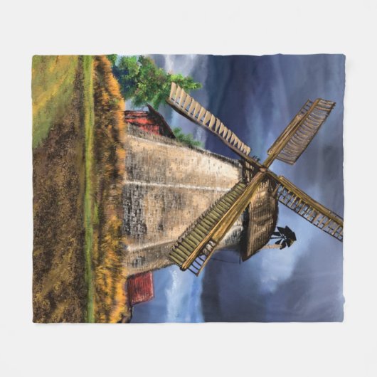 Landschap en weersomstandigheden in Nederland Teke Fleece Deken (Voorkant (Horizontaal))