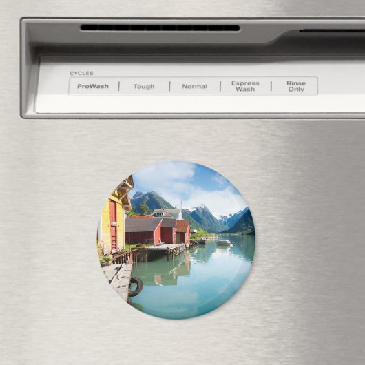 Landschap Fjaerlandsfjord fjord in Noorwegen Magneet (Insitu (Vaatwasser))