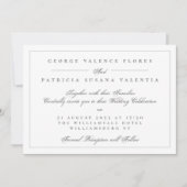 Landschap Formele kalligrafie Elegant Wedding Kaart (Voorkant)