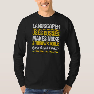 Landschap Gardener Throws Tools Landscaper T-shirt