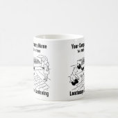 Landschap Gardening Cartoon Koffiemok (Center)