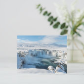 Landschap Godafoss Waterfall Briefkaart (Staand voorkant)