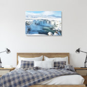 Landschap Godafoss Waterfall Canvas Afdruk (Insitu (Slaapkamer))