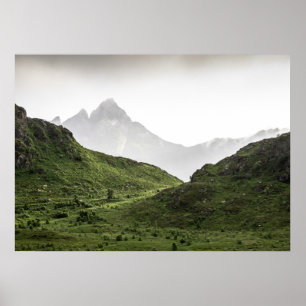 Landschap Groene Lofoten Poster