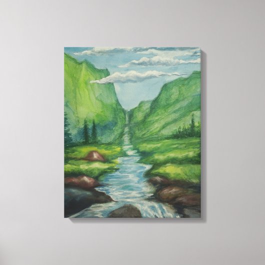 landschap, het schilderen, canvas afdruk (Voorkant)