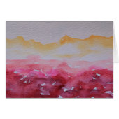 Landschap Horizon Red en Yellow Waterverf (Voorkant Horizontaal)