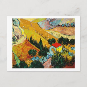 Landschap House en Plowman Vincent Van Gogh Briefkaart
