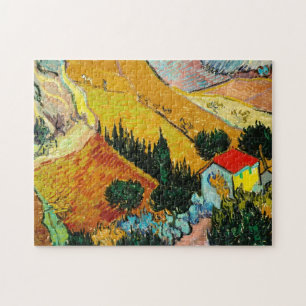Landschap House en Plowman Vincent Van Gogh Legpuzzel