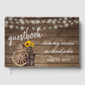 Landschap Houtsvat met zonnebloemen Gastenboek (Voorkant)