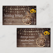 Landschap Houtwang - Zonnebloem - Weddenschap Webs Informatiekaartje (Voorkant / Achterkant)