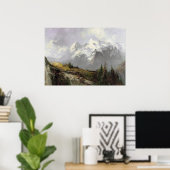  landschap in berggebied Rustic Muted Poster (Thuiskantoor)