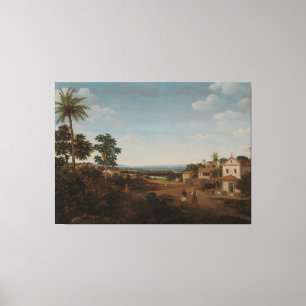 Landschap in Brazilië, Frans Jansz Post, ca. 1665 Canvas Afdruk