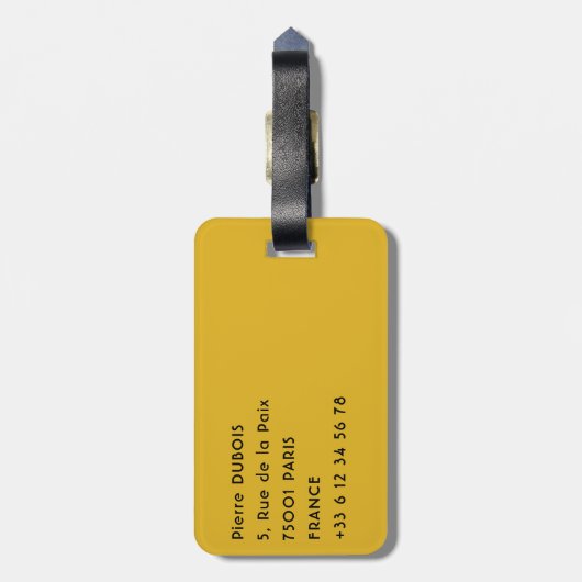 Landschap in de landbouw op het platteland van Bhu Bagagelabel (Achterkant verticaal)