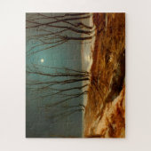 Landschap in de winter bij maanlicht door Carl Ble Legpuzzel (Verticaal)