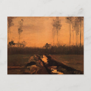 Landschap in Dusk door Vincent van Gogh Briefkaart