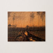 Landschap in Dusk door Vincent van Gogh Legpuzzel (Horizontaal)