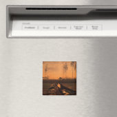 Landschap in Dusk door Vincent van Gogh Magneet (Insitu (Vaatwasser))