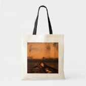 Landschap in Dusk door Vincent van Gogh Tote Bag (Voorkant)