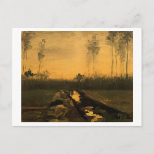 Landschap in Dusk, Van Gogh Fine Art Briefkaart
