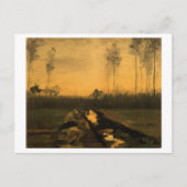 Landschap in Dusk, Van Gogh Fine Art Briefkaart (Voorkant)