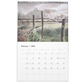 landschap in Engeland, Retro Kalender (Feb 2026)