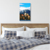 Landschap in het meer van Bled in de herfst Canvas Afdruk (Insitu (Slaapkamer))
