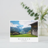 Landschap in Lauterbrunnen vallei in Zwitserland Briefkaart (Staand voorkant)