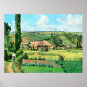 Landschap in Les Patis, Pontoise, beroemd kunstwer Poster (Voorkant)
