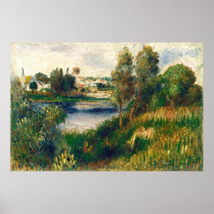 Landschap in Vétheuil - Auguste Renoir Fine Art Poster