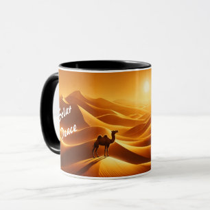 Landschap kameel woestijn decor zonneschijn droog mok
