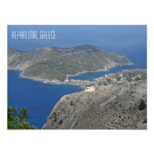 Landschap Kefalonia Grieks eiland Foto Afdruk