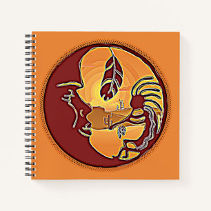 Landschap Knop - Kokopelli Moon Feather 1 Notitieboek