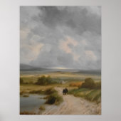 landschap, kunst, olieverschilderen, poster (Voorkant)